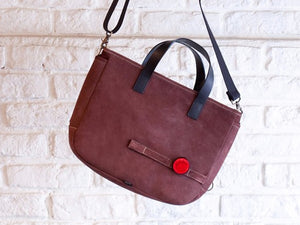 Leather cycle tote bag